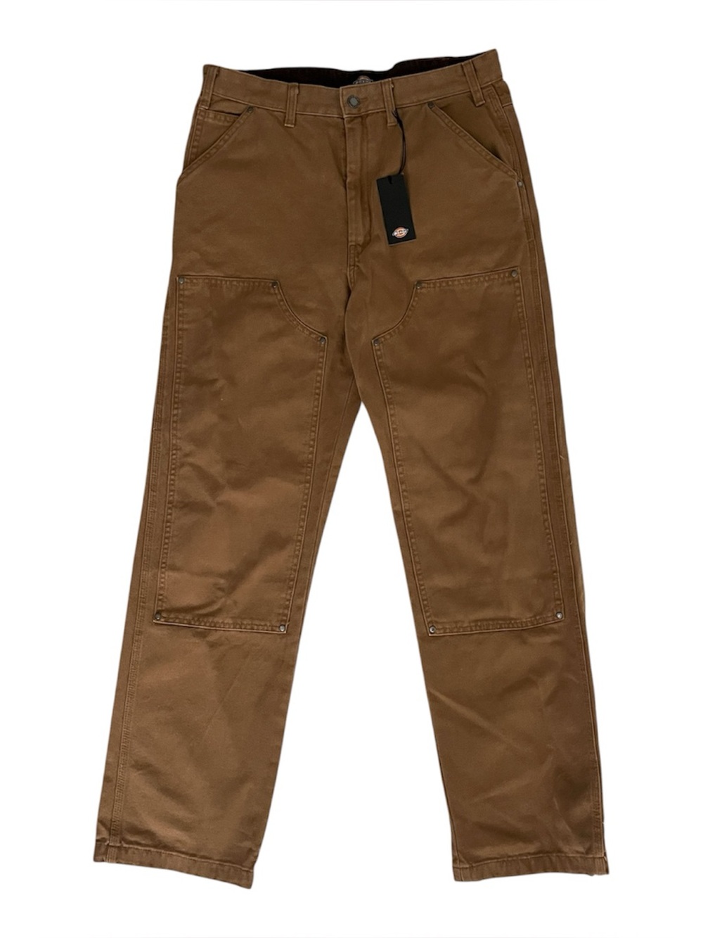 Dickies Double Front Duck Pants Men 32x32 Brown Relaxed Fit NEW